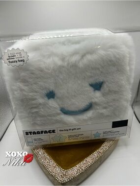 Starface The Big Lil Gift Set - White Fuzzy Bag with Blue Face